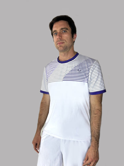 Camiseta Estampada Lineal Morado