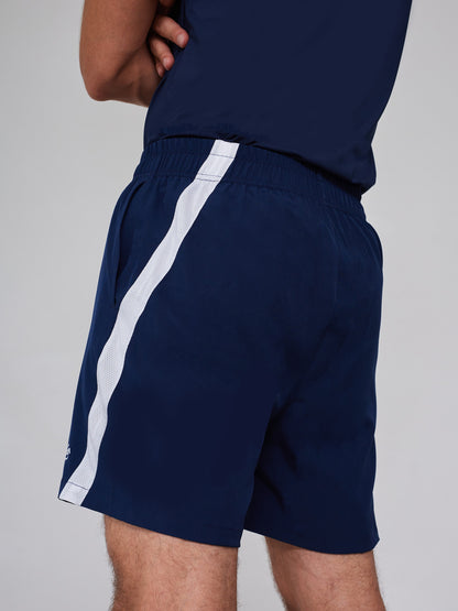 Pantaloneta Navy Malla Blanca