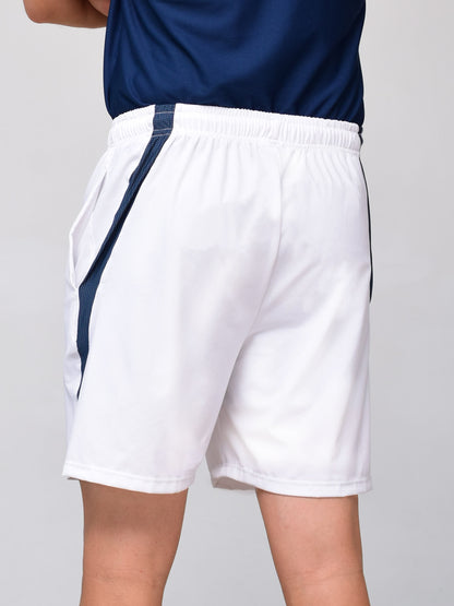 Pantaloneta Blanca Malla Navy